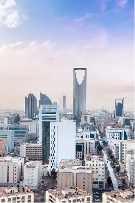 Riyadh skyline with the Kingdom Centre tower